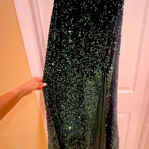 Dark Green Sequence Dress